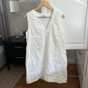 Tuckernuck white linen Melanie dress. Size M